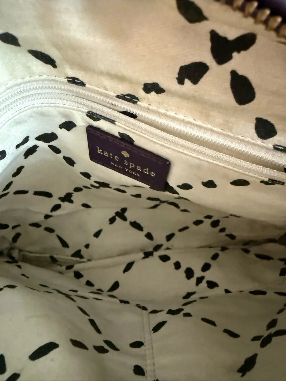 kate spade Deep Purple Pebbled Leather Crossbody Bag
